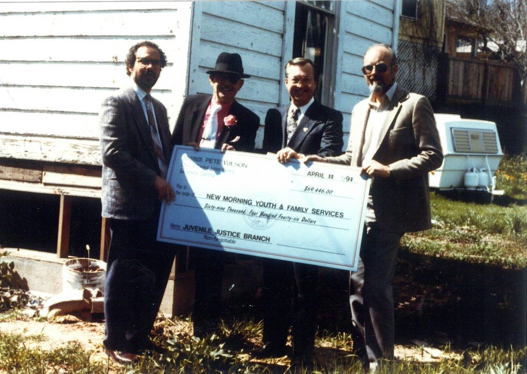 New Morning receives its first shelter check/donation